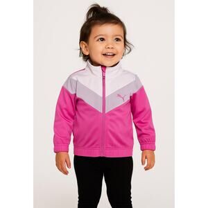 Puma Toddler Girls 2T Track Jacket Pink School Playground Zip Up